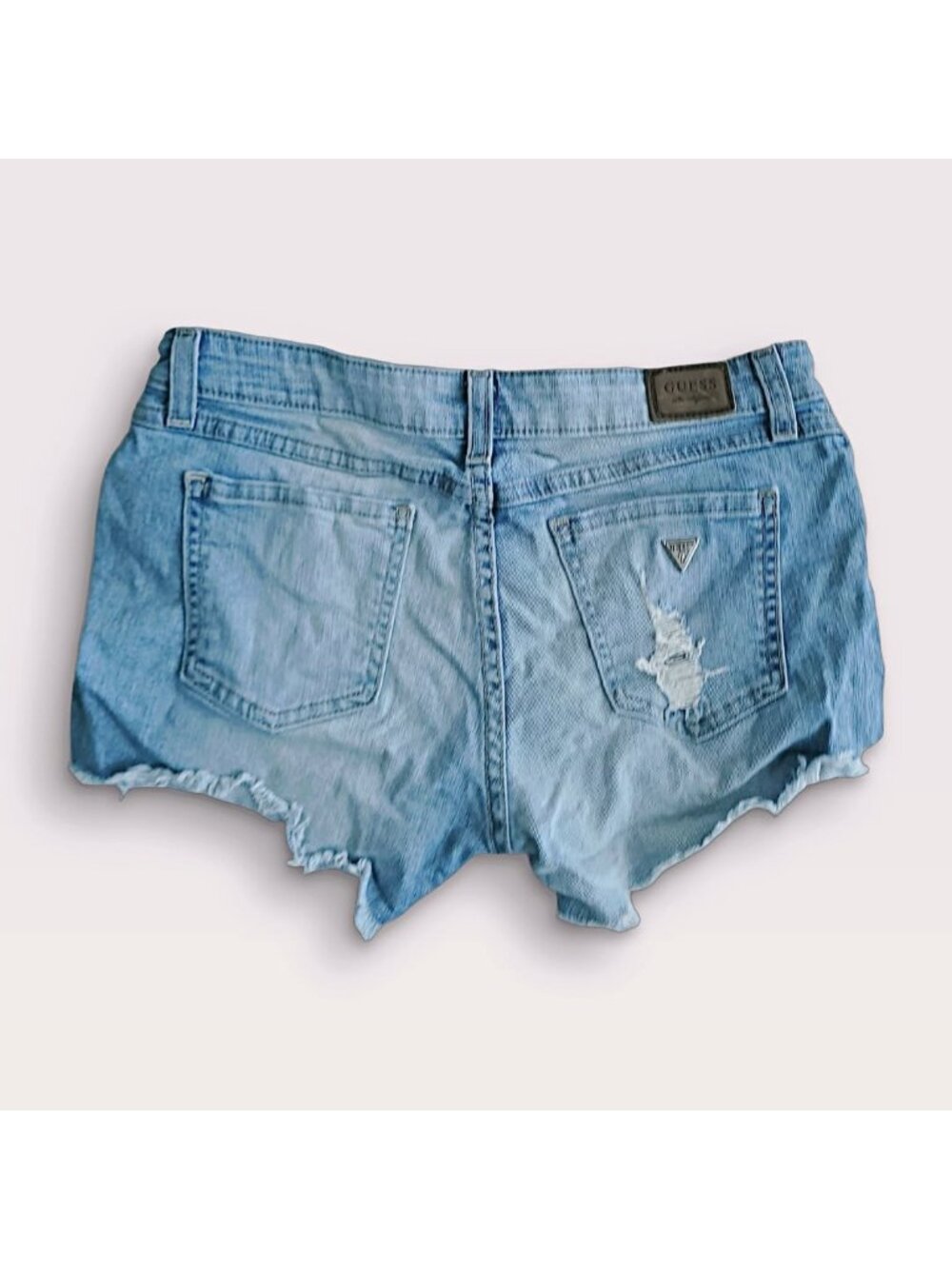 Guess Vintage Los Angeles Emblem Denim Hot Pants Shorts (29)